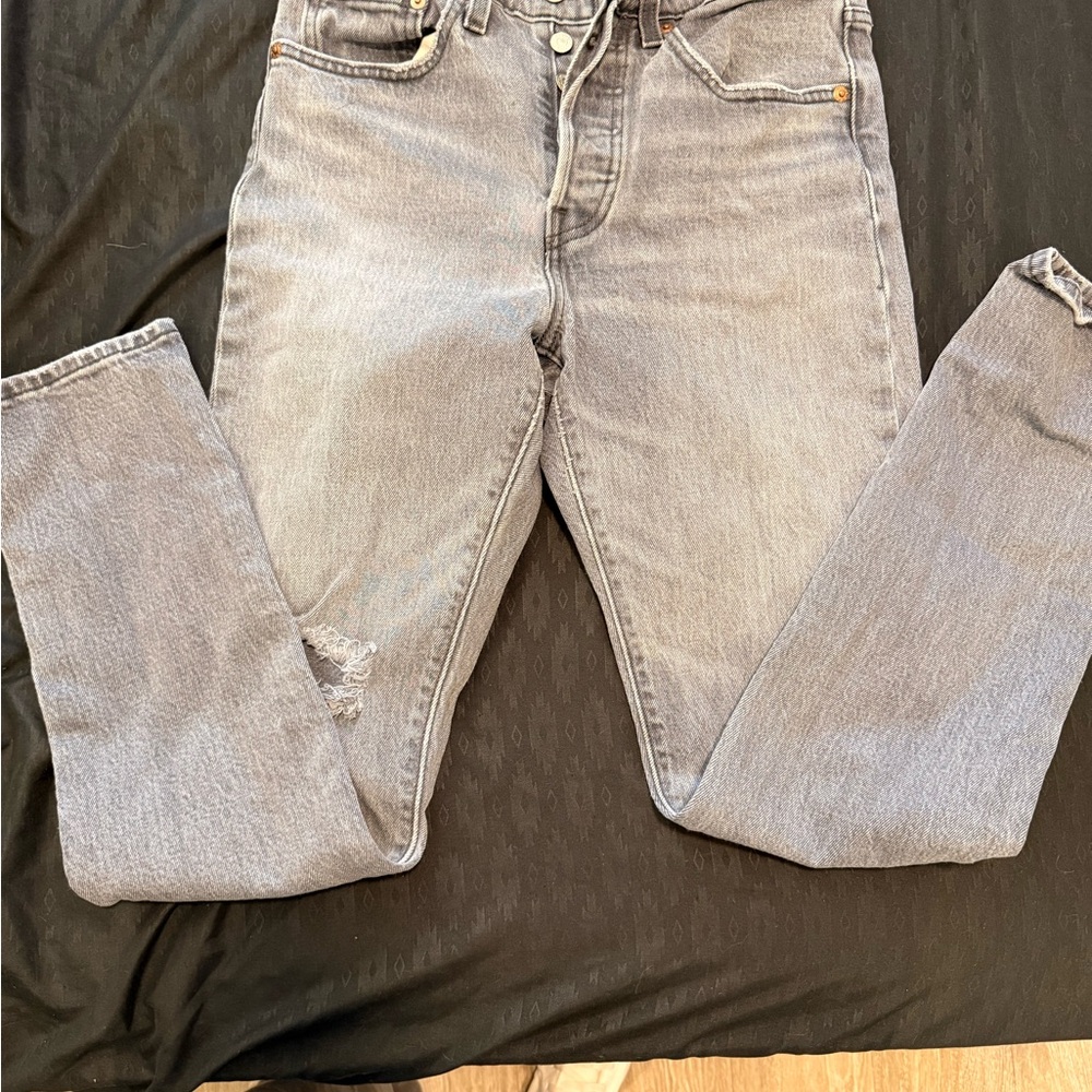 Levi’s 501 light gray jeans